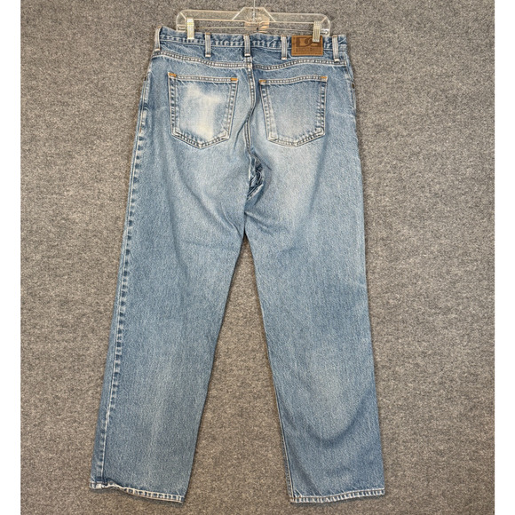 Vintage Diamond Gusset Jeans Mens 36x32 Made In USA Denim Light Wash - Picture 8 of 10